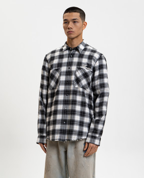 AMIRI Сорочка в клітинку Black Bones AMTOSH1007