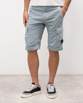 C.P. Company Блакитні шорти-карго з патчем MBE746A005694G