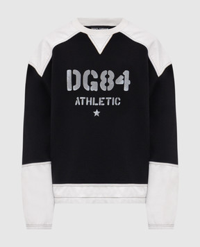 Dolce&Gabbana Чорний світшот з принтом G9BZXTG7PPD