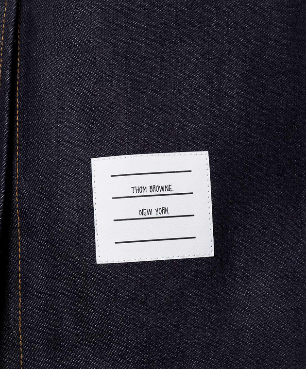 Thom Browne Синя джинсова сорочка з нашивкою логотипа FLL220AF1249 зображення 5