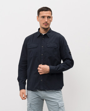 C.P. Company Синя сорочка з патчем MSH706A110143G