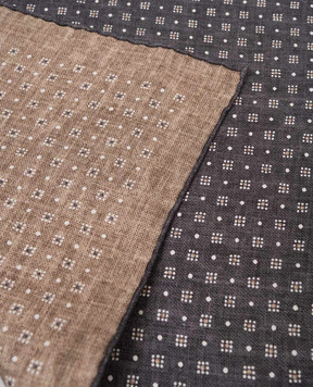 Brunello Cucinelli Сіра хустка-паше із шовку у візерунок MX8700091