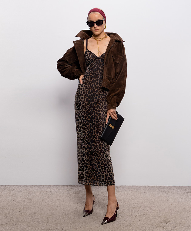 Saint Laurent Замшевая куртка коричневого цвета 785562YC2AY изображение 2