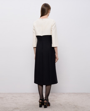 Valentino Чорна сукня міді з вовни і шовку 8B3VAJR01CF