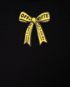 Off-White Дитяча чорна футболка Industrial Logo 44GAA001F26J009