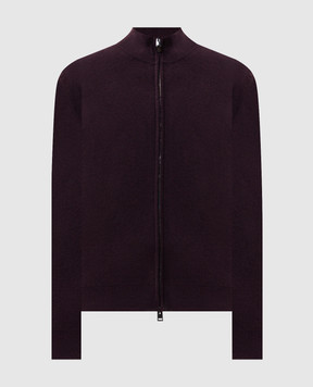 Canali Бордовый кардиган из кашемира MK02546C0022