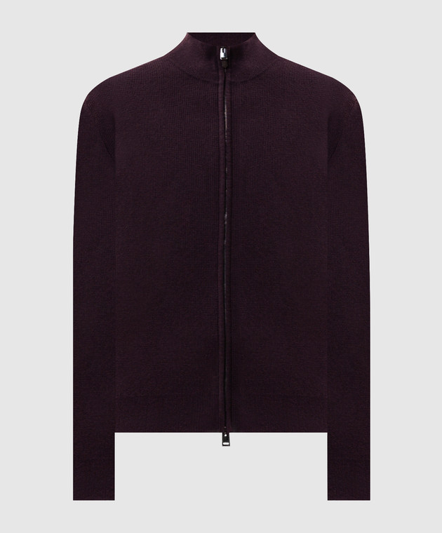 Canali Бордовий кардиган з кашеміру MK02546C0022
