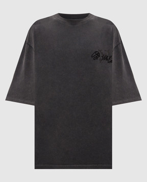 Off-White Сіра футболка Stroke 2 Arrow 44MAA120F26J00I