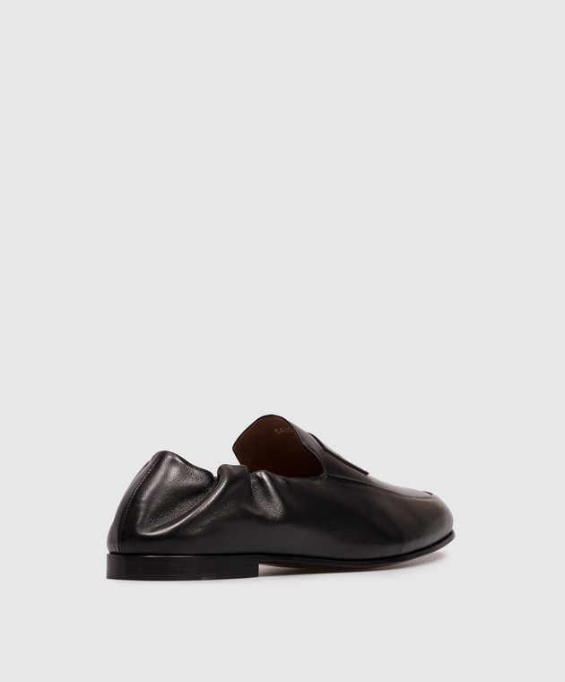 Givenchy Чорні шкіряні лофери Label BH203UH1Y5 зображення 3