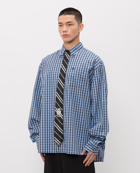 Vetements Синя сорочка в клітинку ME76SH035N