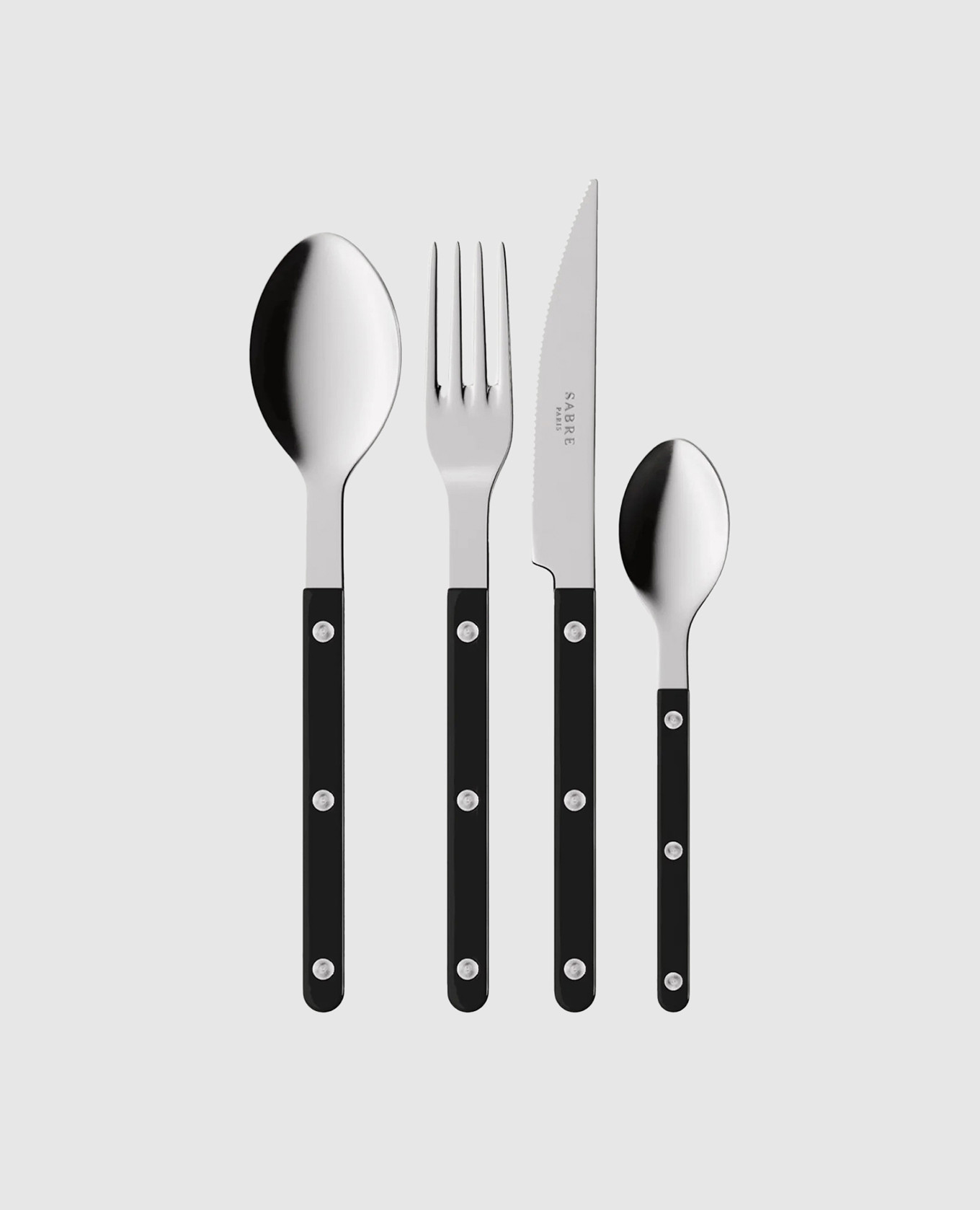 

Набор черных столовых приборов Bistrot на 6 персон, Черный, Столовые приборы