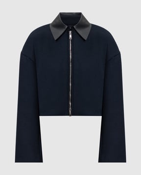 Max Mara Sportmax Синя укорочена куртка VACUO з вовни VACUO