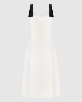 Givenchy Платье цвета айвори с бантами BW22ZK4ZUK