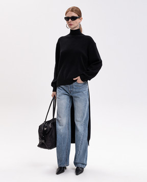 Alexander Wang Черный ассиметричный свитер с шерстью 1KC4261020