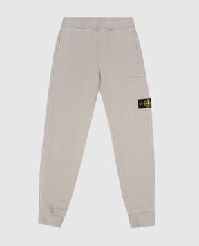 Stone Island Дитячі сірі джогери з патчем логотипа K2S166200001S0A2024