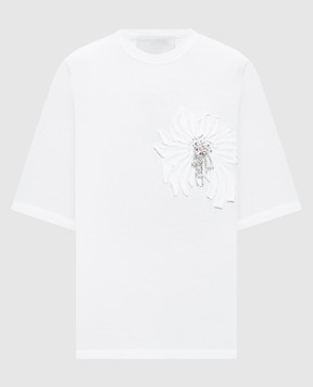 3.1 Phillip Lim Белая футболка с аппликацией S26110380PJB