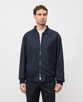 ISAIA Синій бомбер з вовною SW730897541