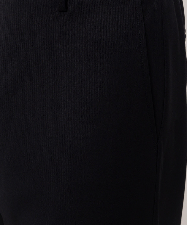 Canali Сині штани з вовни CJ06157U91659 зображення 5