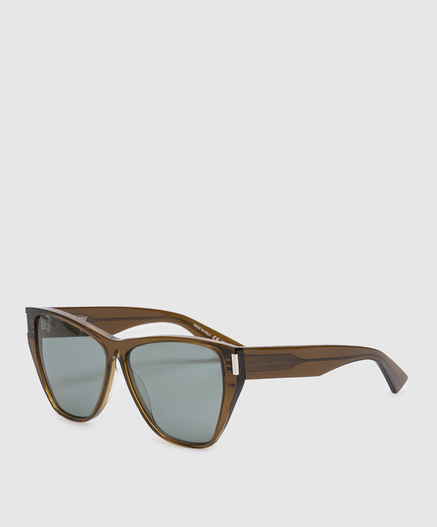 Saint Laurent Коричневые солнцезащитные очки 927 A003D9Y9956 изображение 3