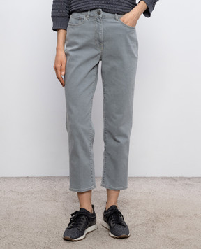 Peserico Сірі джинси з пластиною логотипа A04525L75Q04953