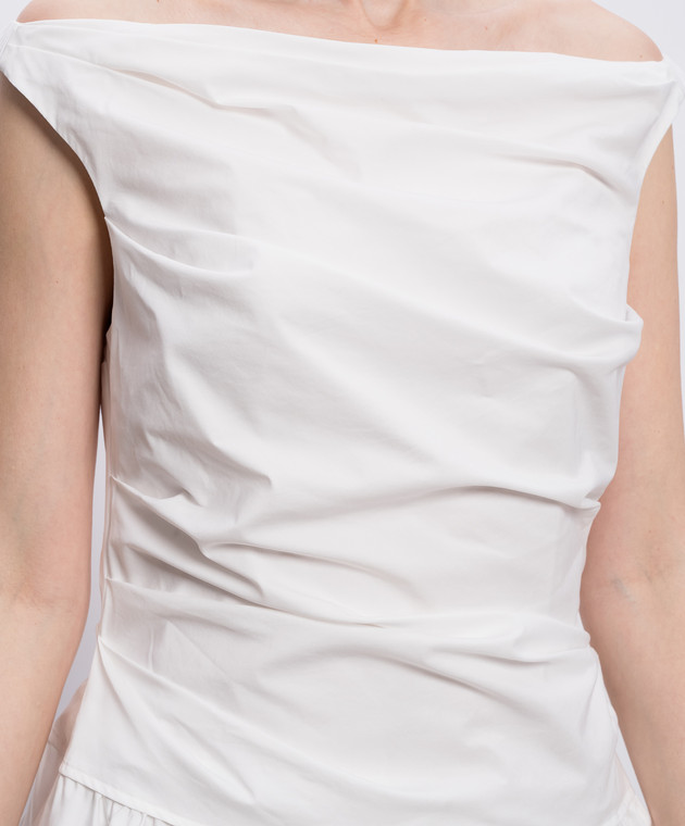 Simkhai Белое платье Salina с драпировкой 2261253T изображение 5