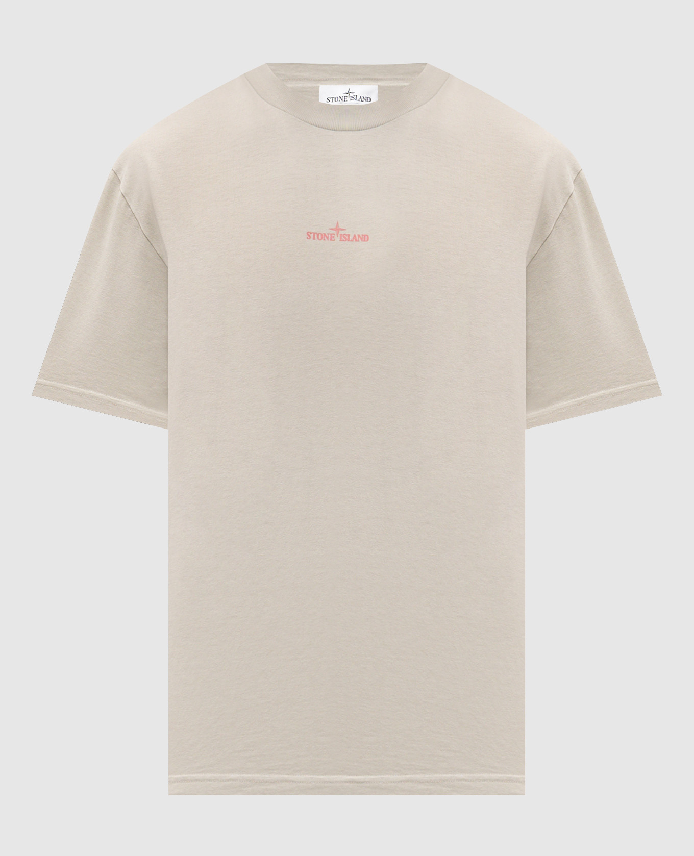 Серая футболка с принтом Carlo