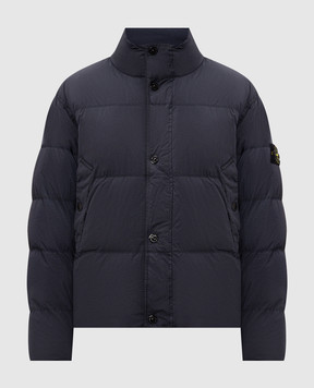 Stone Island Синій пуховик з патчем логотипа L2S154100109S0A23