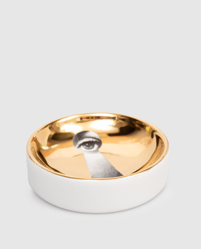 Fornasetti Золотиста порцелянова підставка для дрібниць Tema e Variazioni n.14 P23Z503