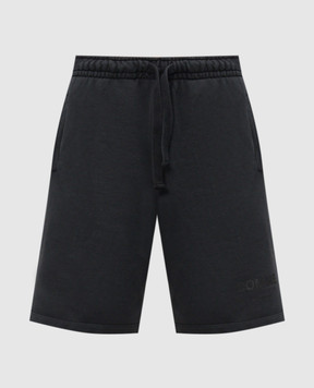 Comme des Fuckdown Чорні шорти з принтом логотипа FMS6CFABM01922