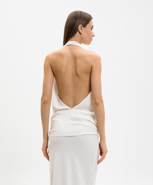 Marco Pescarolo Топ цвета айвори с открытой спиной AMERICAD5384 изображение 4