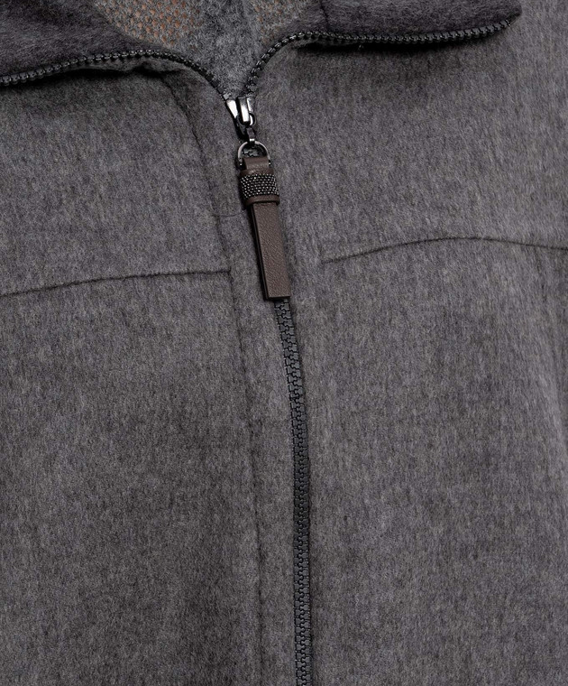 Brunello Cucinelli Серая куртка из шерсти MP565B3F06 изображение 5