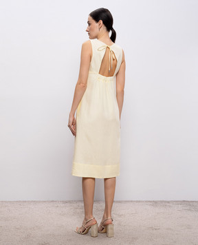 Peserico Желтое платье из льна S0241102647