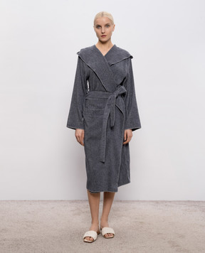 Hamam Сірий махровий халат ASH LIGHT з капюшоном ASHLIGHTBATHROBE