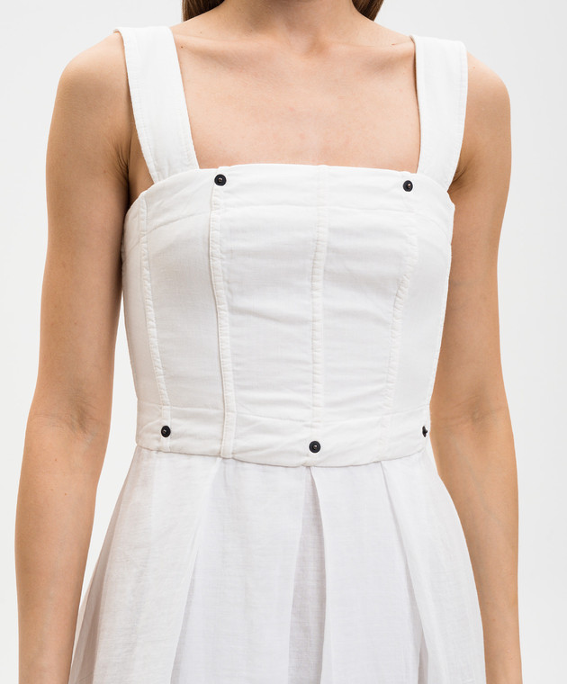 Masnada Біла сукня з рамі 8055 зображення 4