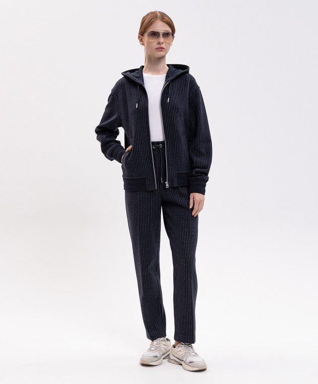 Mackage Синя спортивна куртка MATEA-K в смужку MATEAK зображення 2
