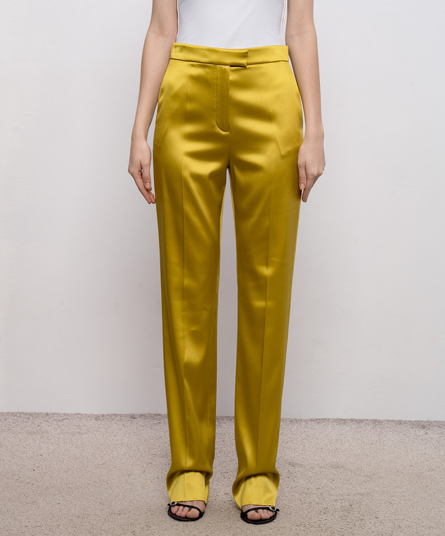 Valentino Жовті штани із шовку 8B0RB786A8H зображення 3