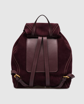 Gianni Chiarini Бордовый замшевый рюкзак Violette с логотипом ZN12237CMPL