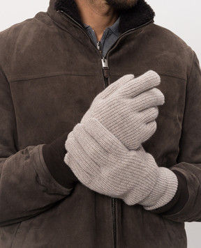 Brunello Cucinelli Бежевые перчатки из кашемира MQS95908