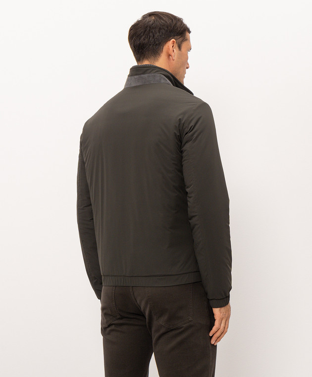 Doriani Cashmere Зелена куртка A428COLMST326T зображення 4