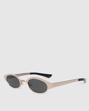 Alexander McQueen Золотые очки Ellipse Metal 852498I3330