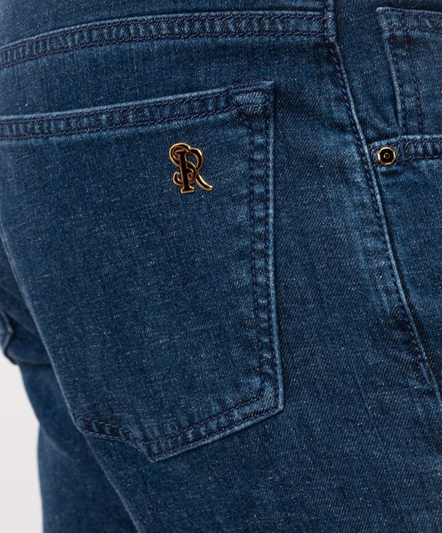 Stefano Ricci Синие джинсы с монограммой логотипа MST61B2030T0217 изображение 5
