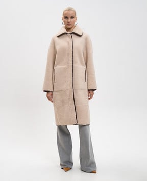 Babe Pay Pls Бежева дублянка з контрастним окантуванням 2541CURLY