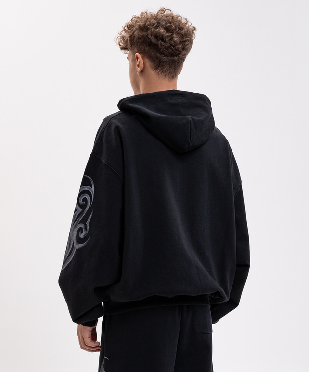 Vetements Черная спортивная куртка с принтом MH27ZU154B изображение 4