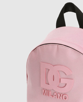 Dolce&Gabbana Детский розовый рюкзак с монограммой DG EM0147AU927