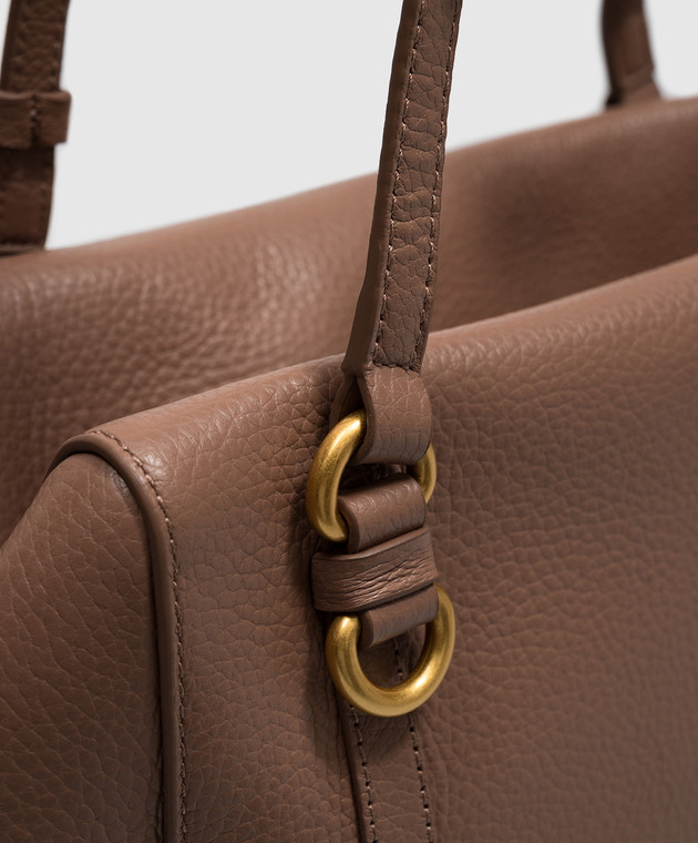 Gianni Chiarini Шкіряна сумка-тоут TERRY коричневого кольору BS12230COMMGRN зображення 4