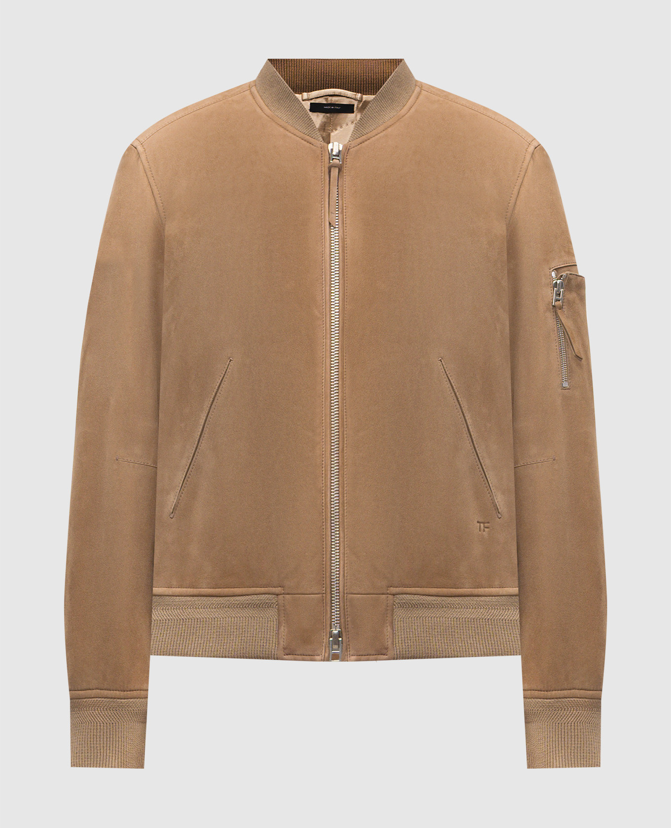 

Бежевый замшевый бомбер, Бомберы