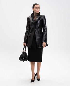 Alexander McQueen Черная юбка-карандаш из шерсти 848846QJAFK