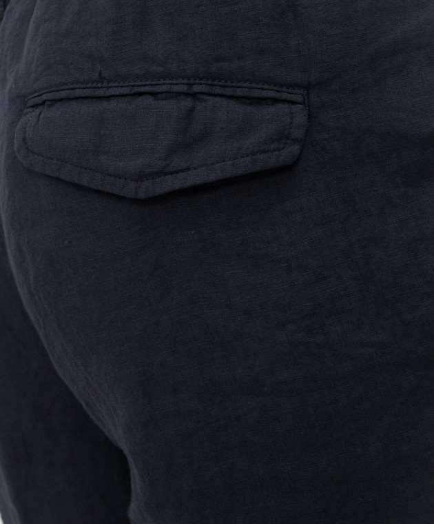 Peserico Сині штани з льону R54274T00D02494 зображення 5