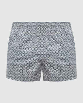 Zimmerli Блакитні труси-боксери в принт 469027201939