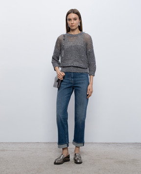 Peserico Серый джемпер из льна S99125F0309322